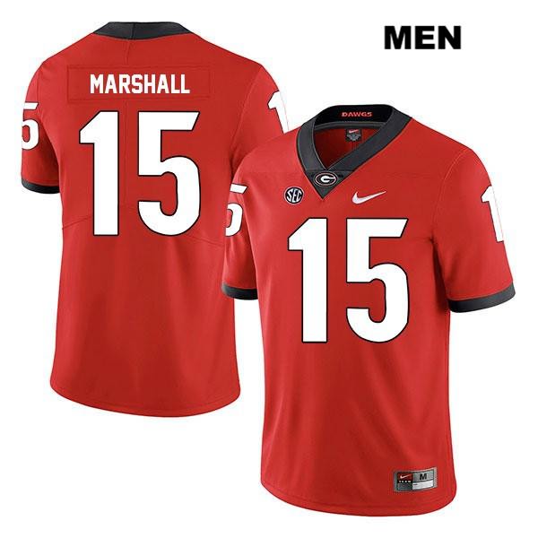 Georgia Bulldogs Men's Trezmen Marshall #15 NCAA Legend Authentic Red Nike Stitched College Football Jersey GAV4156CF